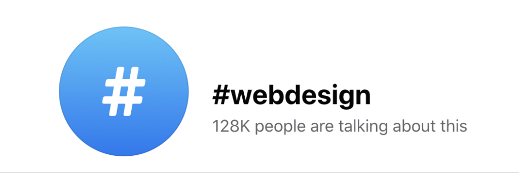 screenshot of hashtag on Facebook